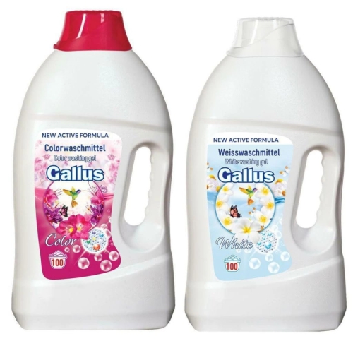 Zestaw Gallus żel do prania kolor i biały 2x 100prań 2x 4,0l