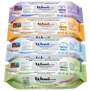 Wewi Pratik chusteczki ręczniki czyszczące XXL mix 4 rodzajów 4x 100szt