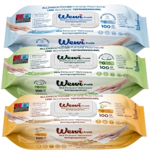 Wewi chusteczki czyszczące XXL mydło arabskie,białe mydło,uniwersalne 3x100