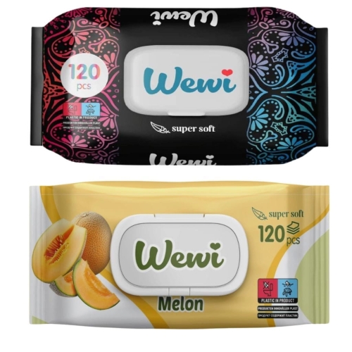 Chusteczki nawilżane Wewi Dream dubajski zapach i Melon 2x120szt