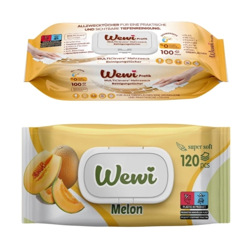 Ręczniki czyszczące Wewi z mydłem arabskim i chusteczki nawilżane Melon