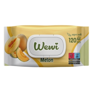 Zestaw Chusteczek nawilżanych WEWI Aloe i Melon 2x 120szt delikatne
