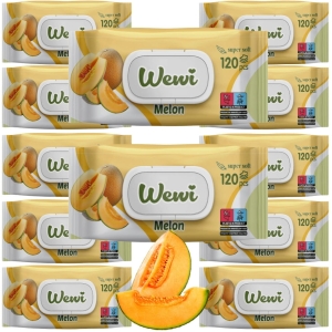 12x Wewi Chusteczki Nawilżane Melon 120 szt. – owocowa świeżość na co dzień