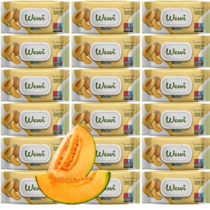 18x Wewi Chusteczki Nawilżane Melon 120 szt. – owocowa świeżość na co dzień