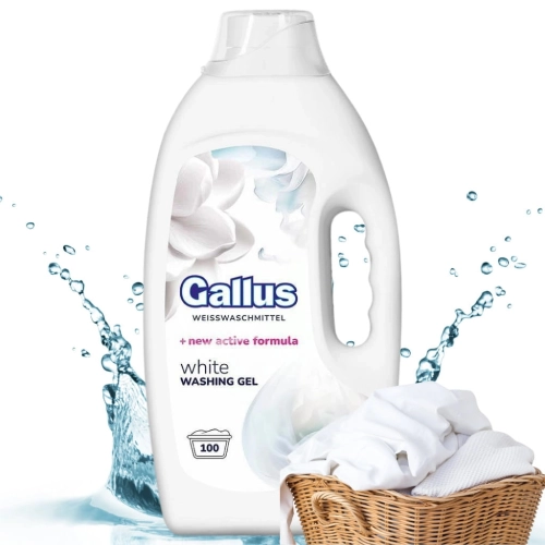 Gallus żel do prania białego 100pr 4l z aktywną formułą