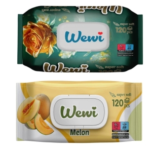 Wewi chusteczki nawilżane Rose różane i Melon 2x120szt