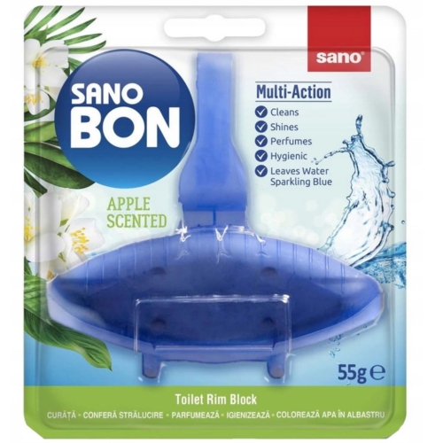 Sano Bon Apple Scented – zawieszka do WC Multi-Action 55g zapach jabłkowy