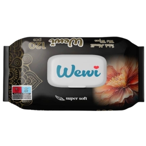 Wewi chusteczki nawilżane Flower kwiatowe i Lawenda 2x120szt