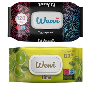 Wewi chusteczki nawilżane Dream dubajski zapach i Limonka 2x120szt