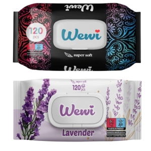 Wewi chusteczki nawilżane Dream dubajski zapach i Lawenca 2x120szt