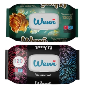 Wewi chusteczki nawilżane Rose różane i Dream dubajski zapach 2x120szt