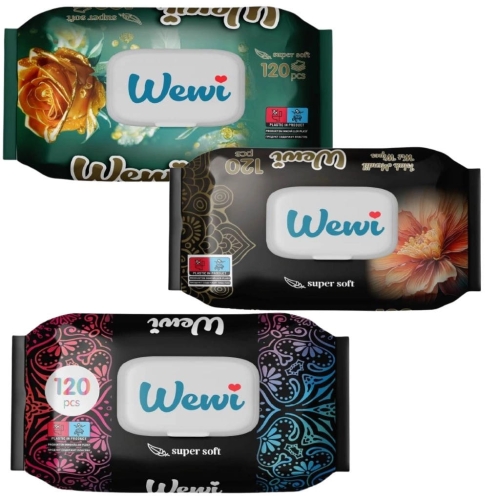 Chusteczki nawilżane Wewi Rose, Flower i Dream dubajski zapach 3x120szt