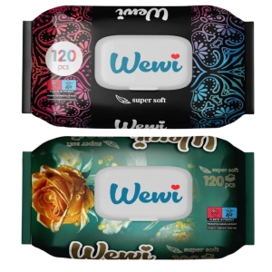 Wewi chusteczki nawilżane Dream dubajski zapach i Rose różane 2x120szt