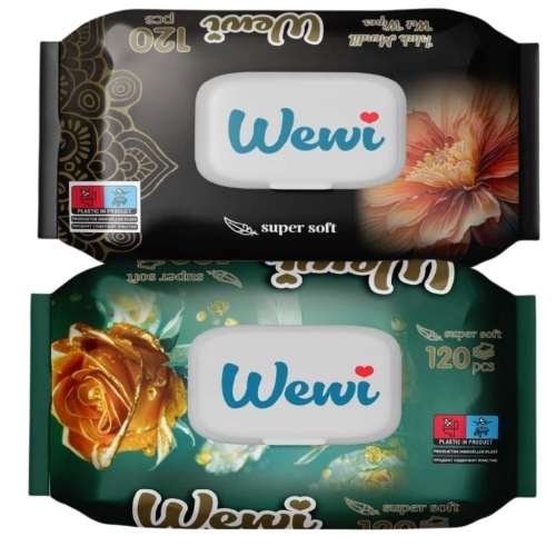 Chusteczki nawilżane Wewi Flower kwiatowe i Rose różane 2x120szt