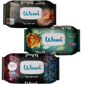 Wewi chusteczki nawilżane Flower, Rose i Dream dubajski zapach 3x120szt