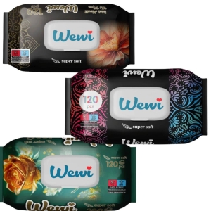 Wewi chusteczki nawilżane Flower, Dream dubajski zapach i Rose 3x120szt