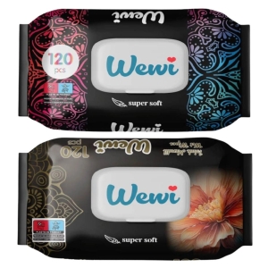 Wewi chusteczki nawilżane Dream dubajski zapach i Flower kwiatowe 2x120szt