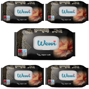 5x Chusteczki nawilżane Wewi Flower 120szt.super soft delikatne praktyczne