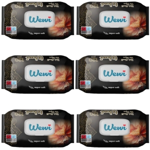 6x Chusteczki nawilżane Wewi Flower 120szt.super soft delikatne praktyczne