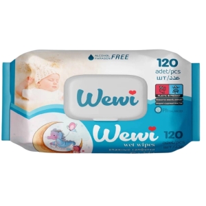 Wewi chusteczki nawilżane Baby dla dzieci i Lawenda 2x120szt