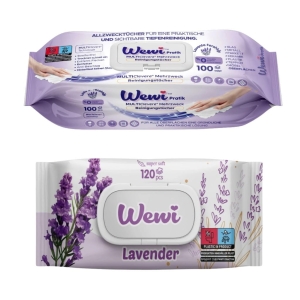 Wewi ręczniki czyszczące Lawenda i chusteczki nawilżane Lawenda