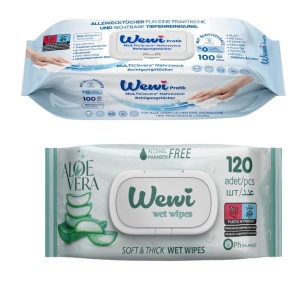 Wewi ręczniki czyszczące uniwersalne i chusteczki nawilżane Aloes