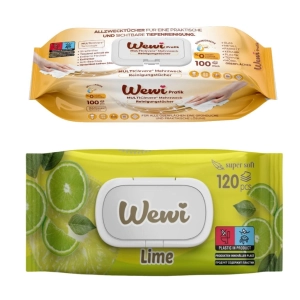 Wewi ręczniki czyszczące z mydłem arabskim i chusteczki nawilżane Limonka