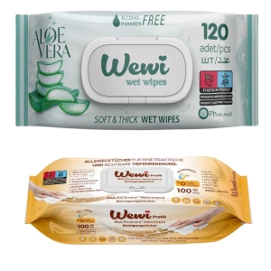 Wewi chusteczki nawilżane Aloes i ręczniki czyszczące z mydłem arabskim