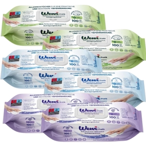 Wewi Chusteczki czyszczące uniwersalne, lawenda i z białym mydłem 6x100szt