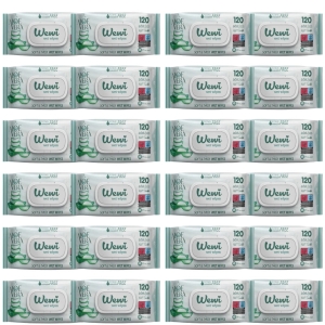 24x WEWI Aloe Vera chusteczki nawilżane 120szt.bez alkoholu,delikatne,ALOES