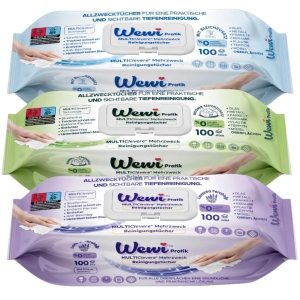 Wewi ręczniki czyszczące XXL uniwersalne,lawenda i z białym mydłem 3x100szt