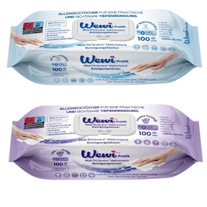 Wewi chusteczki ręczniki XXL czyszczące lawenda i uniwersalne 2x100szt