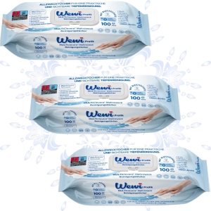 3x Wewi Pratik MULTIClever Chusteczki XXL czyszczące uniwersalne 100 szt.