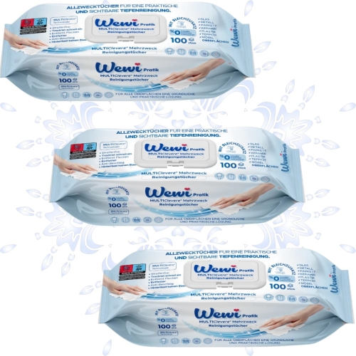 Chusteczki XXL czyszczące Wewi Praktik uniwersalne 3x 100 szt.