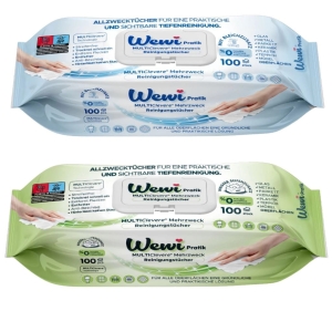 Wewi Chusteczki XXL czyszczące uniwersalne i z białym mydłem 2x100szt