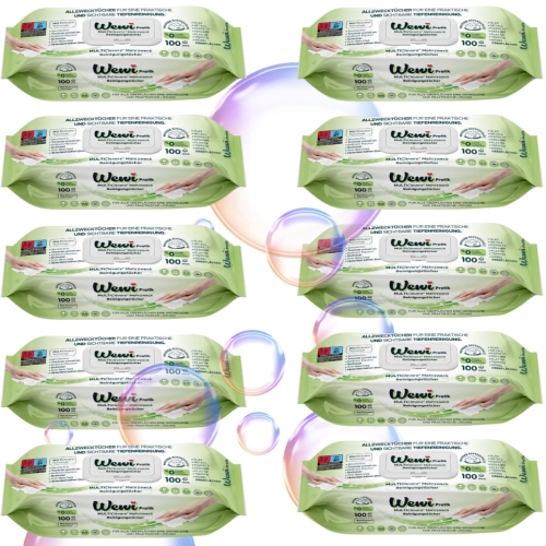Chusteczki czyszczące Wewi Pratik 10x 100 szt. – z dodatkiem białego mydła