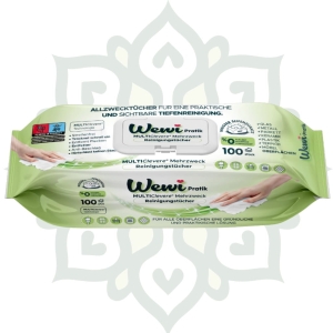 3x Wewi Pratik Chusteczki czyszczące 100 szt. – z dodatkiem białego mydła