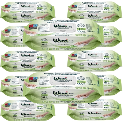 Chusteczki czyszczące Wewi Pratik 12x 100 szt. – z dodatkiem białego mydła