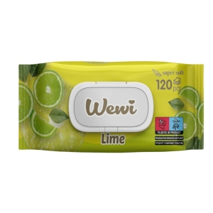 6x Wewi Chusteczki Nawilżane Lime 120 szt. – odświeżający zapach limonki