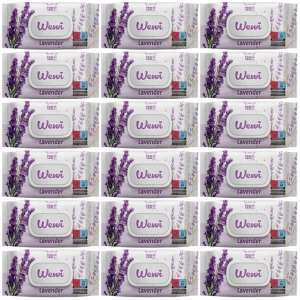 18x Chusteczki nawilżane WEWI lawenda 120szt delikatne, bez alkoholu