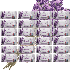 24x Chusteczki nawilżane WEWI lawenda 120szt delikatne, bez alkoholu