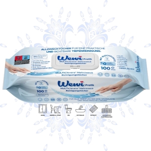 Wewi MULTIClever chusteczki ręczniki czyszczące XXL uniwersalne 100 szt.