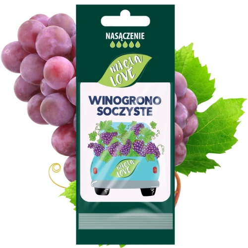 Mięta Love Soczyste Winogrono intens. zapach do samochodu/szafy zawieszka