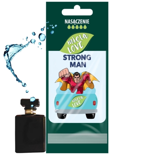 Mięta Love Strong Man inspirowany perfumami do samochodu/szafy zawieszka