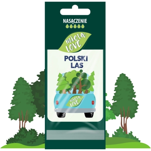 Mięta Love Polski Las intensywny zapach do samochodu/szafy zawieszka