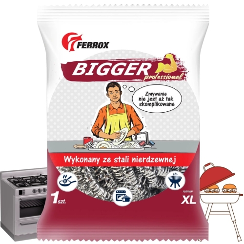 Ferrox Bigger Czyścik spiralny stal szlachetna do różnych powierzchni r.XL