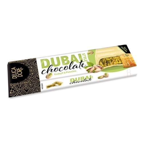 Delicadore 70g biała czekolada Dubajska Dubai z pistacjami i kadayif
