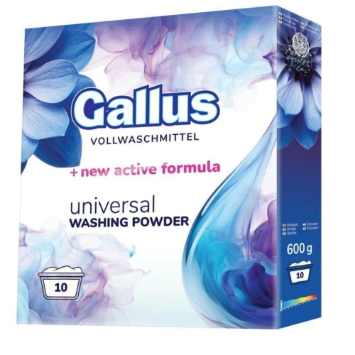 Gallus Universal proszek do prania z aktywną formułą 10pr 600g w kartoniku