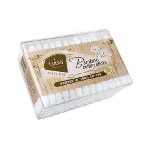 Lybar patyczki bambusowe dla dzieci 100% bawełna 55szt w opak. pudełko