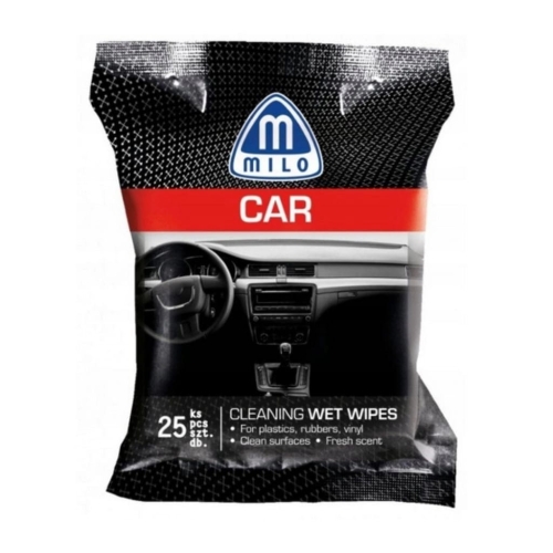 Milo car wet wipes nawilżane chusteczki do wnętrza samochodu 25szt w opak.